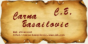 Čarna Basailović vizit kartica